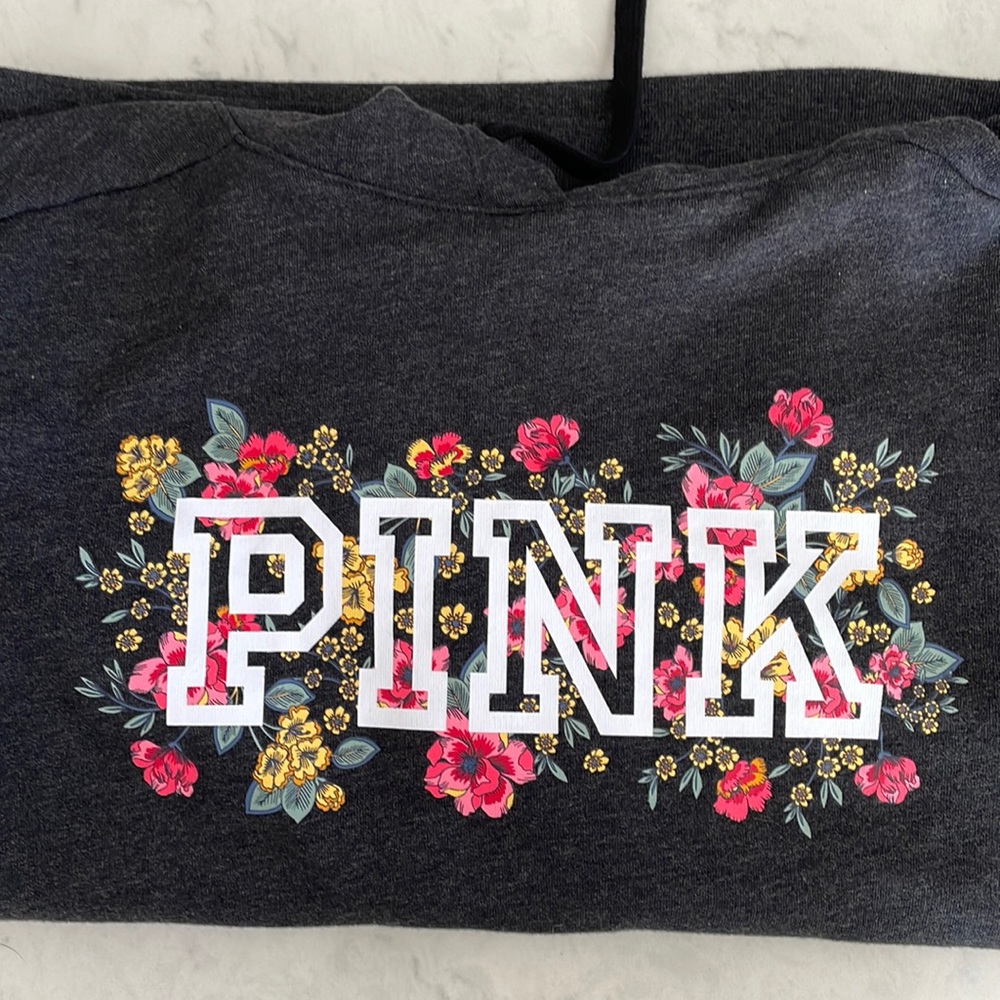 Charcoal hoodie.  XS by Pink